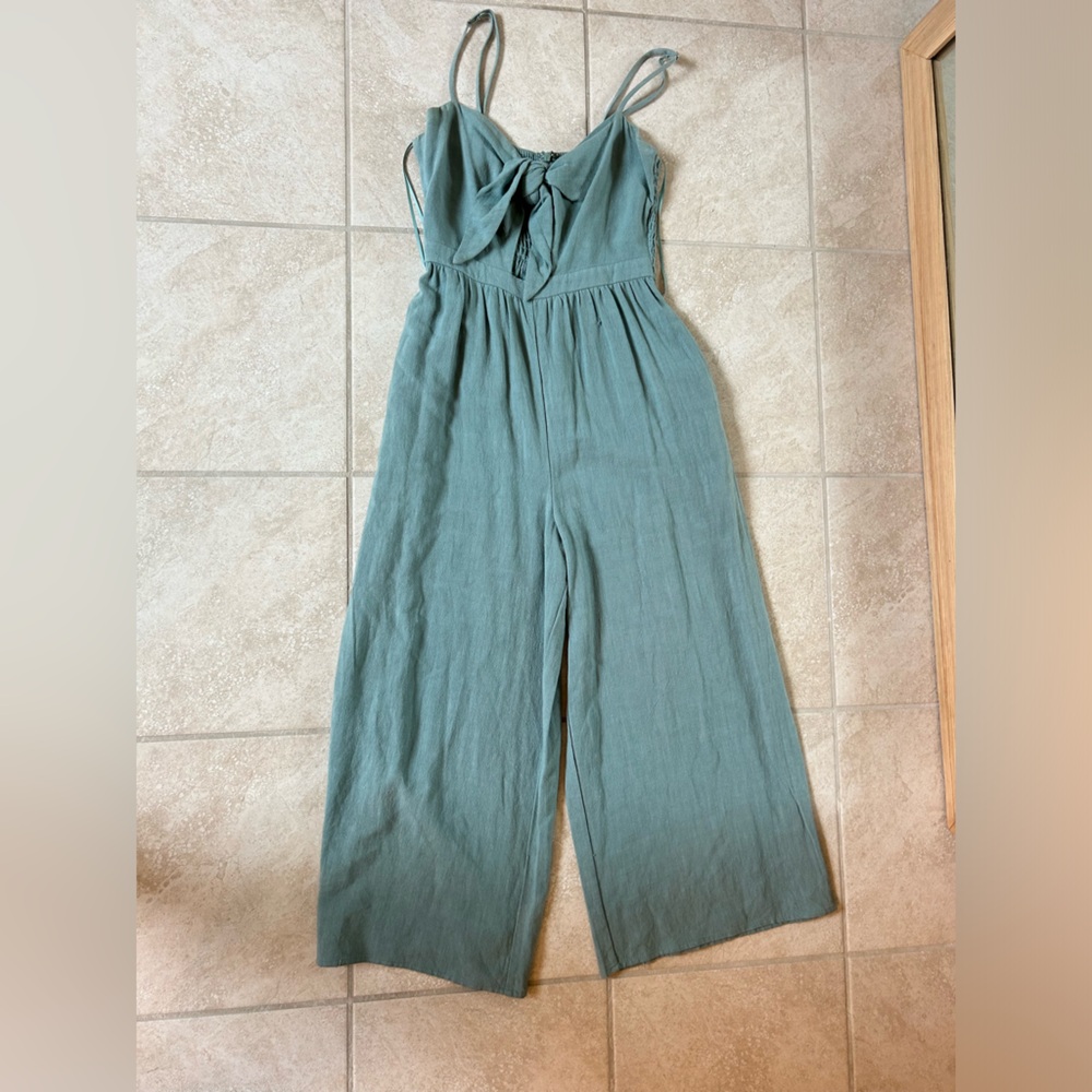 Women's green jumpsuit